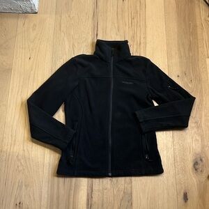 COLUMBIA | black full zip fleece jacket, size XS
